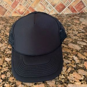 Otto Adult Adjustable Trucker Black Hat ( Small Braid)